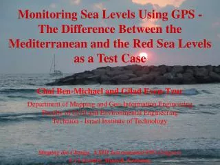 Monitoring Sea Levels Using GPS -