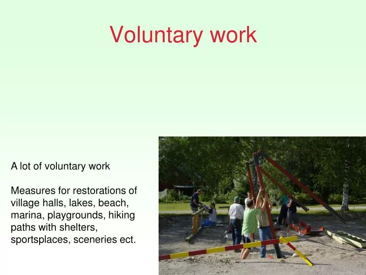 voluntary work