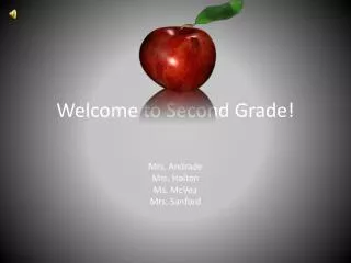 Welcome to Second Grade!