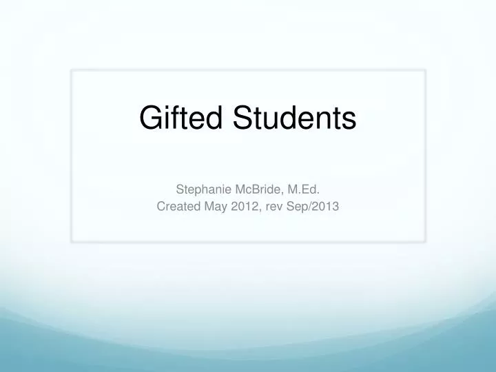 gifted students n