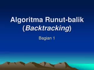 algoritma runut balik backtracking