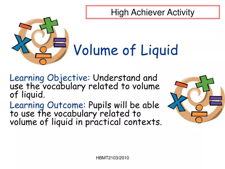 volume of liquid