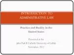 INTRODUCTION TO ADMINISTRATIVE LAW - slide 1