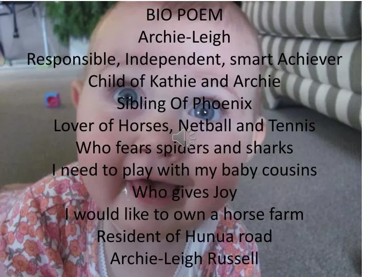bio poem archie leigh