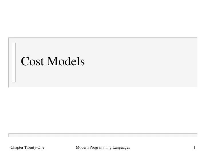 cost models