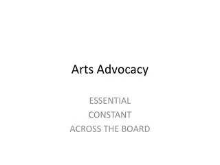 Arts Advocacy
