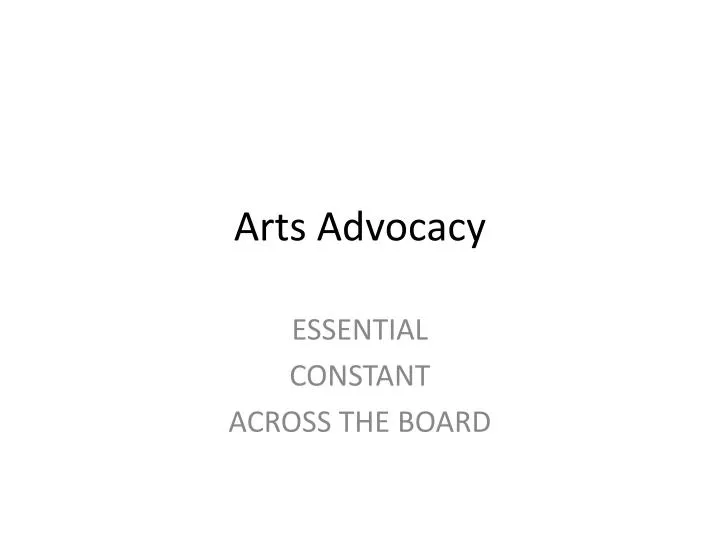 arts advocacy