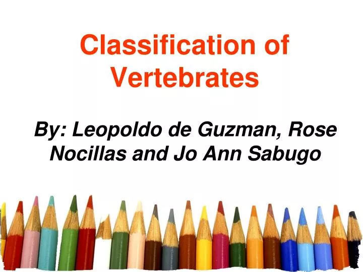 classification of vertebrates