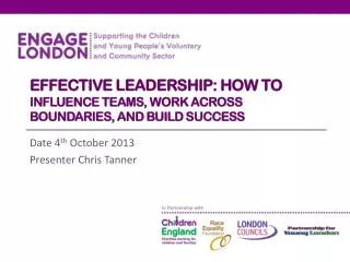 Effective Leadership: How to influence teams, work across boundaries, and build success