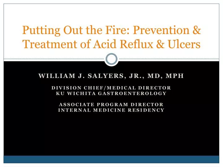 putting out the fire prevention treatment of acid reflux ulcers