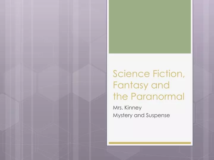 science fiction fantasy and the paranormal