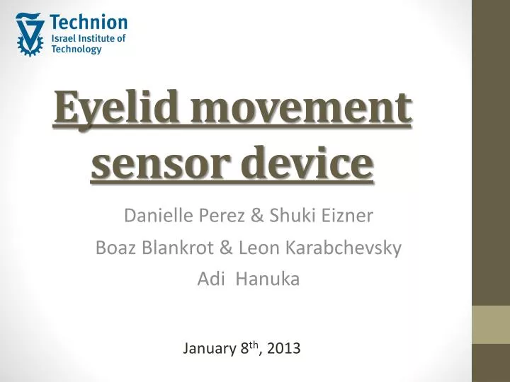 eyelid movement sensor device