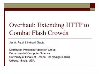Overhaul: Extending HTTP to Combat Flash Crowds