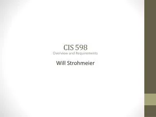 CIS 598