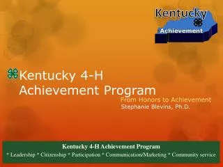 Kentucky 4-H Achievement Program
