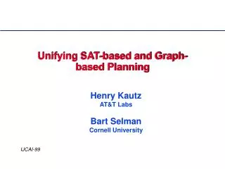 Unifying SAT-based and Graph-based Planning