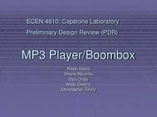 MP3 Player/Boombox