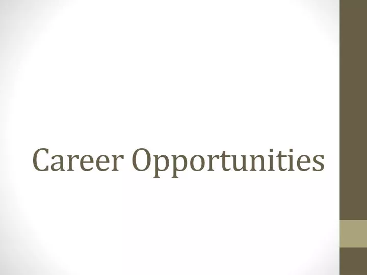 career opportunities