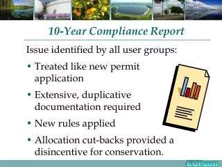 10-Year Compliance Report