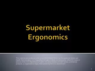 Supermarket Ergonomics