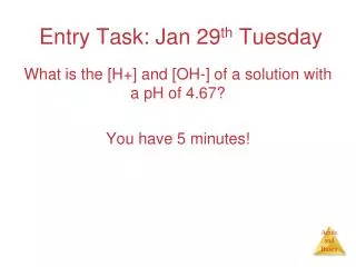 Entry Task: Jan 29 th Tuesday