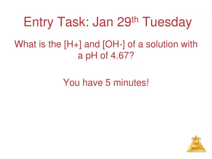 entry task jan 29 th tuesday