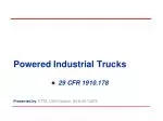 Powered Industrial Trucks - slide 1
