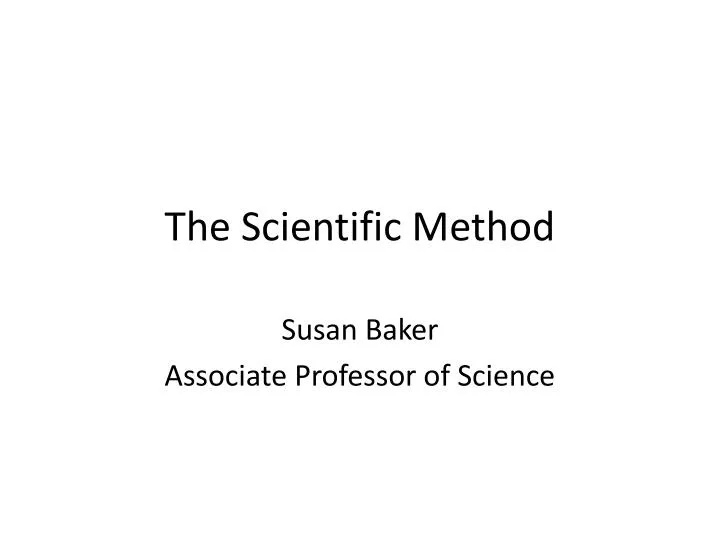 the scientific method