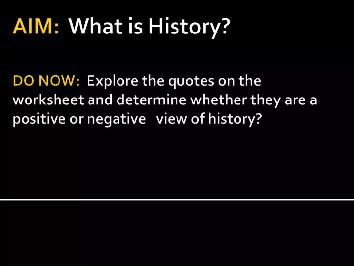 aim what is history