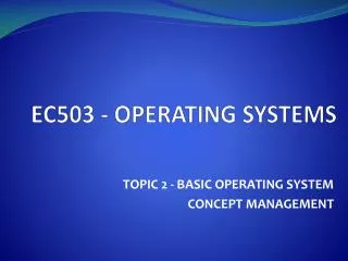 ec503 operating systems