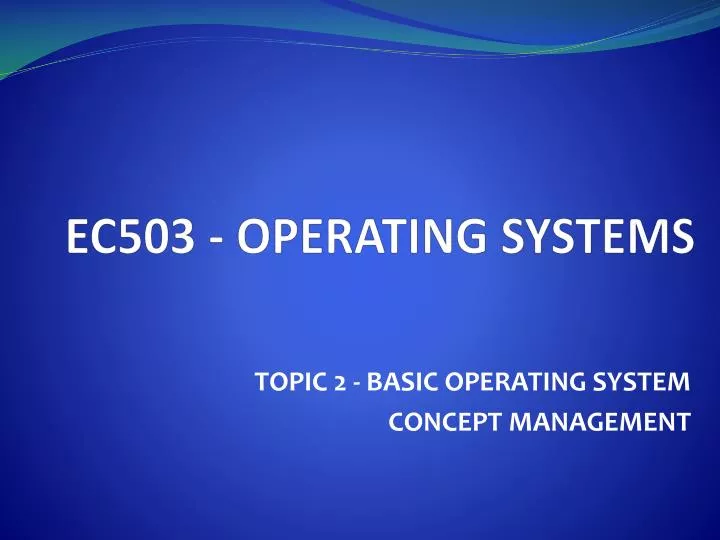 ec503 operating systems