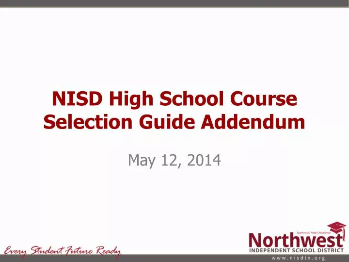 nisd high school course selection guide addendum