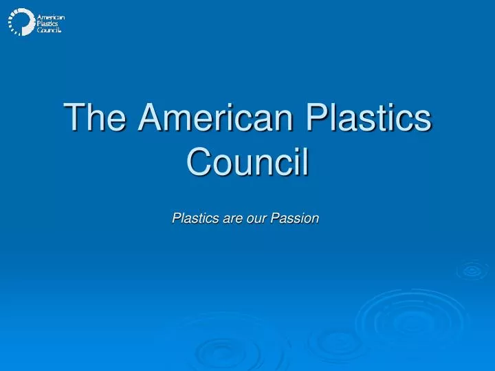 the american plastics council