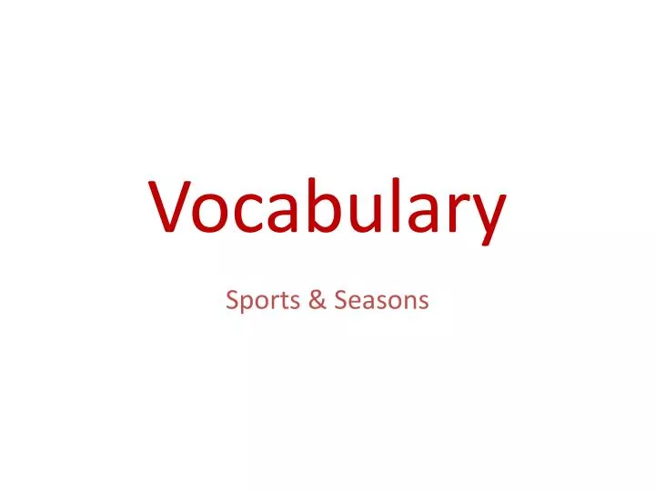 vocabulary