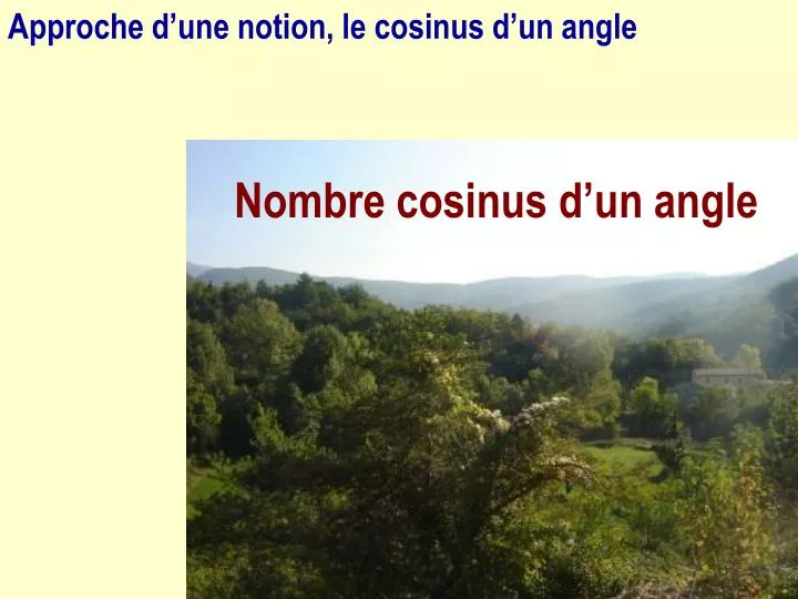 nombre cosinus d un angle