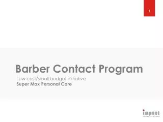 Barber Contact Program