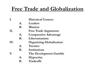 Free Trade and Globalization