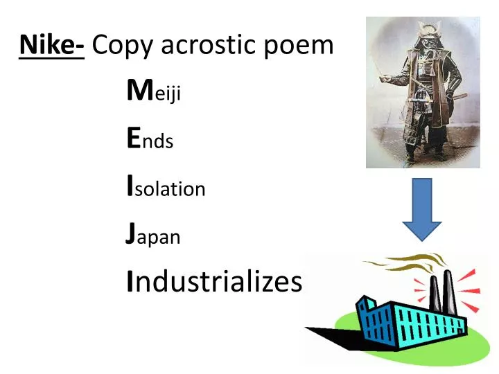 nike copy acrostic poem
