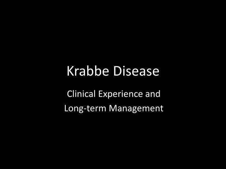 krabbe disease