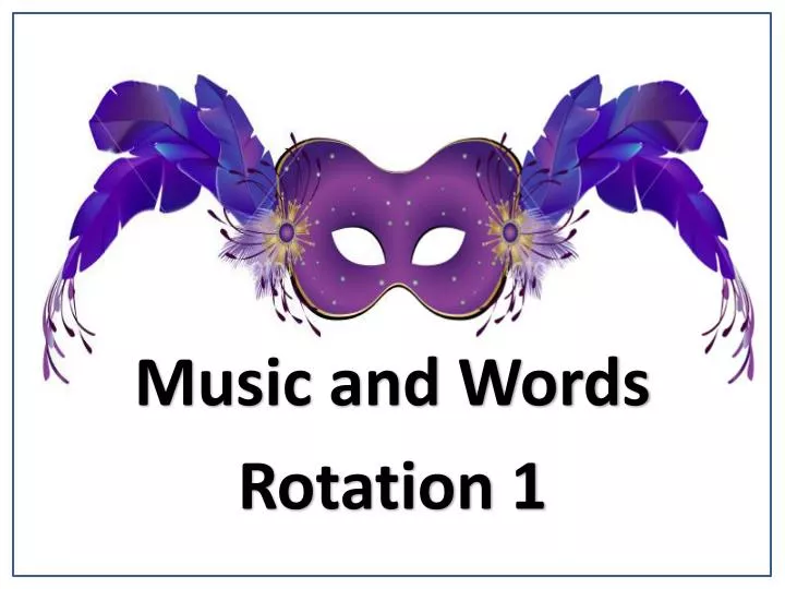 music and words rotation 1