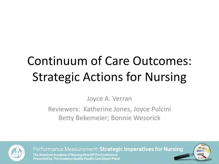 continuum of care outcomes strategic actions for nursing