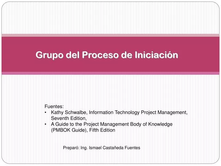 grupo del proceso de iniciaci n