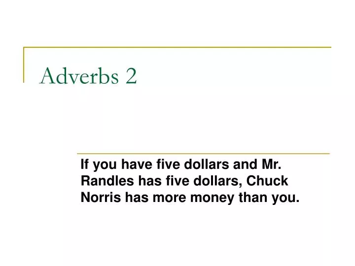 adverbs 2