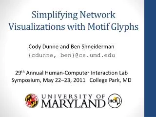 Simplifying Network Visualizations with Motif Glyphs