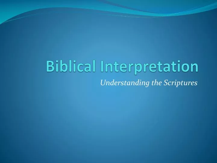 biblical interpretation