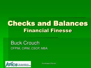 Checks and Balances Financial Finesse