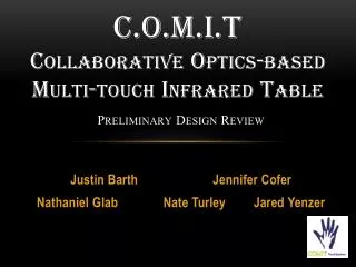 C.O.M.I.T Collaborative Optics-based Multi-touch Infrared Table