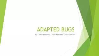 ADAPTED BUGS