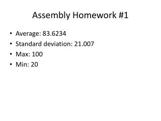 Assembly Homework #1