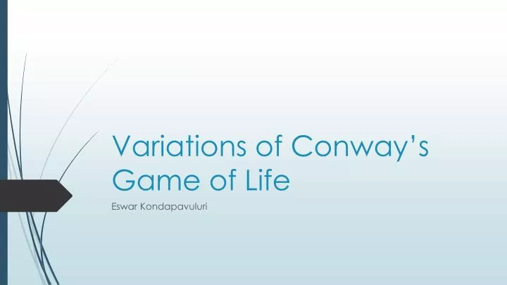 variations of conway s game of life
